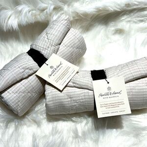 2-Hearth & Hand with Magnolia - King Diamond Stripe Matelasse Pillow Sham Set